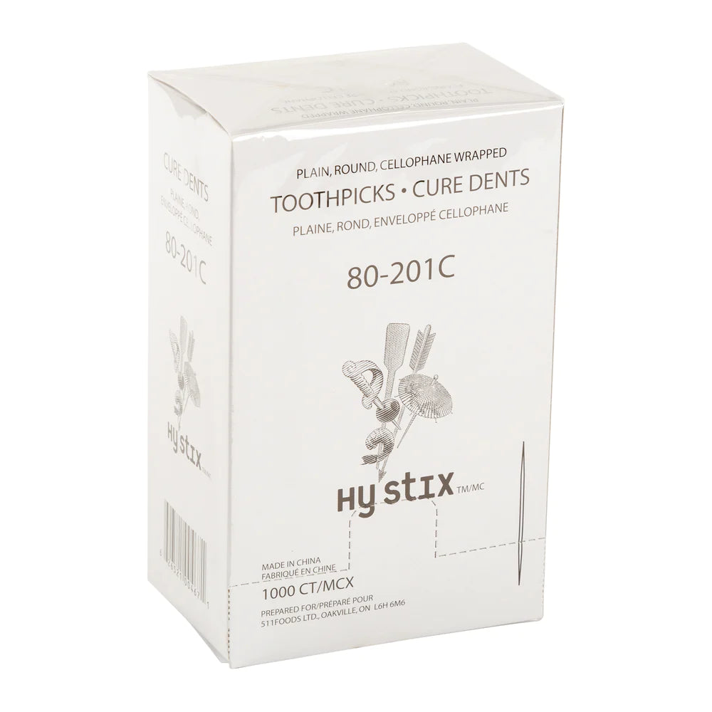 Hy Stix Toothpick Plain Cello Wrapped 80-201C