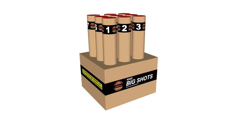 9 Big Shots - Pro Pyro