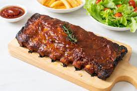 Pork Back Ribs with BBQ sauce Fully Cooked 2934