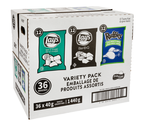 Frito Lays - Variety Packs - S&V  BBQ & Ruffles