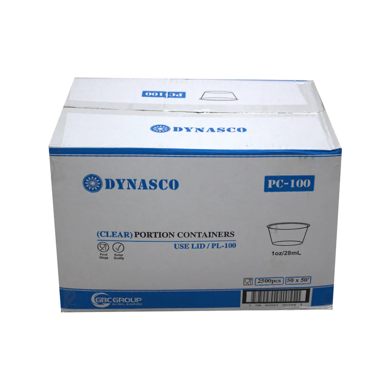 Dynasco/Mark Choice - 1 Oz Plastic Lid For Portion Cups - Clear