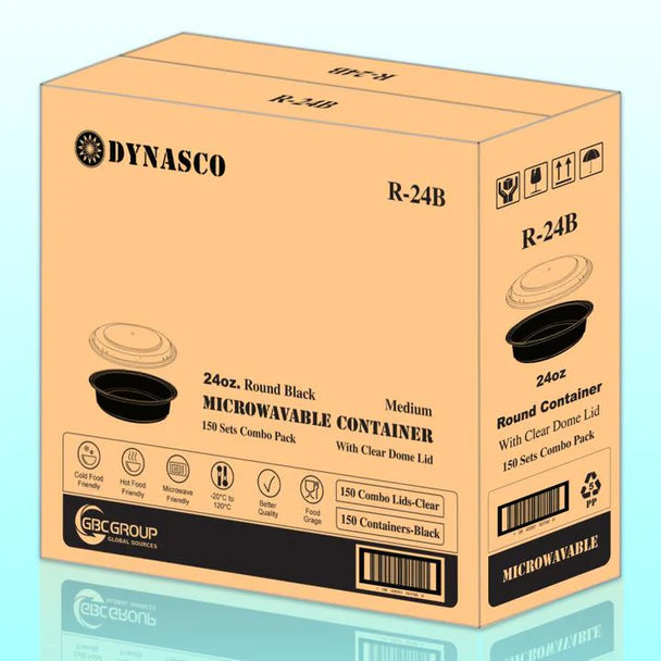 Dynasco - Black Plastic Container Combo - 48oz