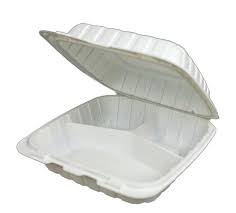 CanGreen - 9X9 Cornstarch Hinged Container - 3 Comp